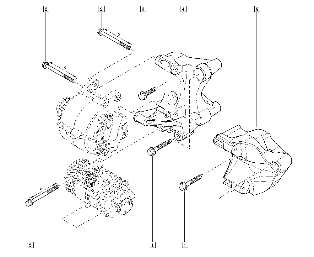 Kiinnike, Kannatin Alkuperäinen Trafic III Vivaro NV300 Talento 117105508R main product photo