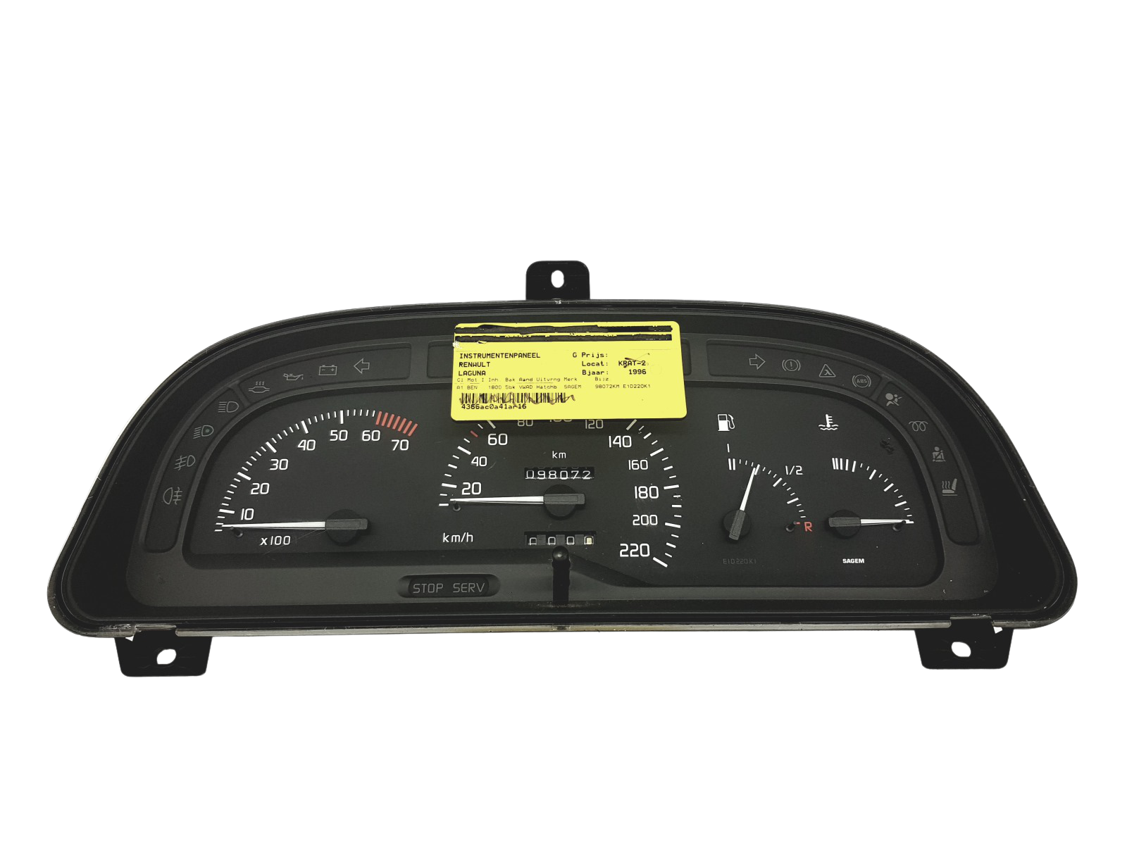 Kierroslukumittari Renault Laguna 1 7700844747 46117 main product photo