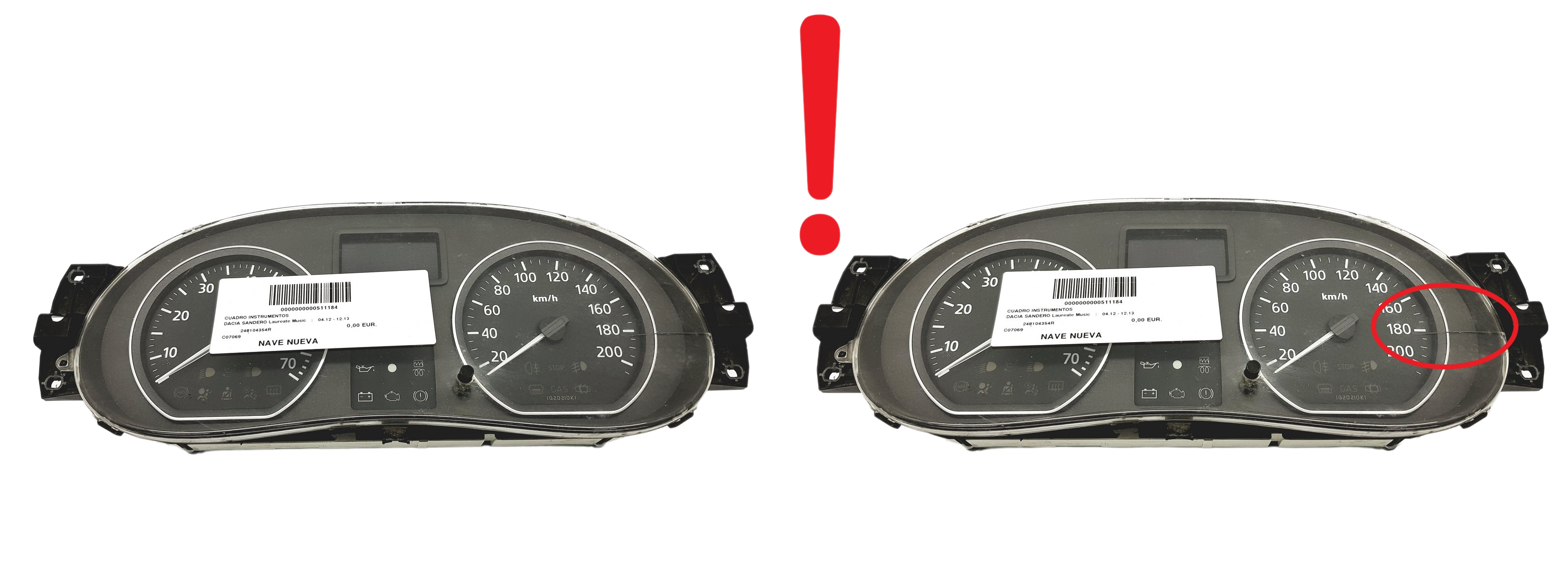 Kierroslukumittari Dacia Sandero 248104354R 59512 main product photo