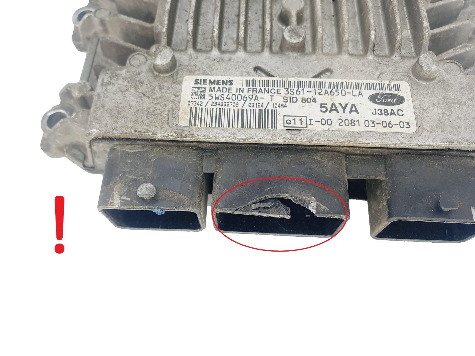 Ohjausyksikkö 3S61-12A650-LA 5WS40069A-T 5AYA SID 804 Ford Siemens 46925 main product photo