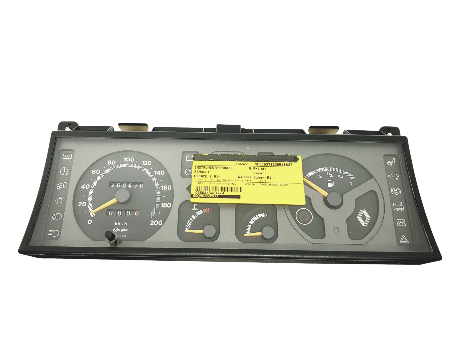 Nopeusmittari Renault Espace 2 6025104545 Veglia main product photo