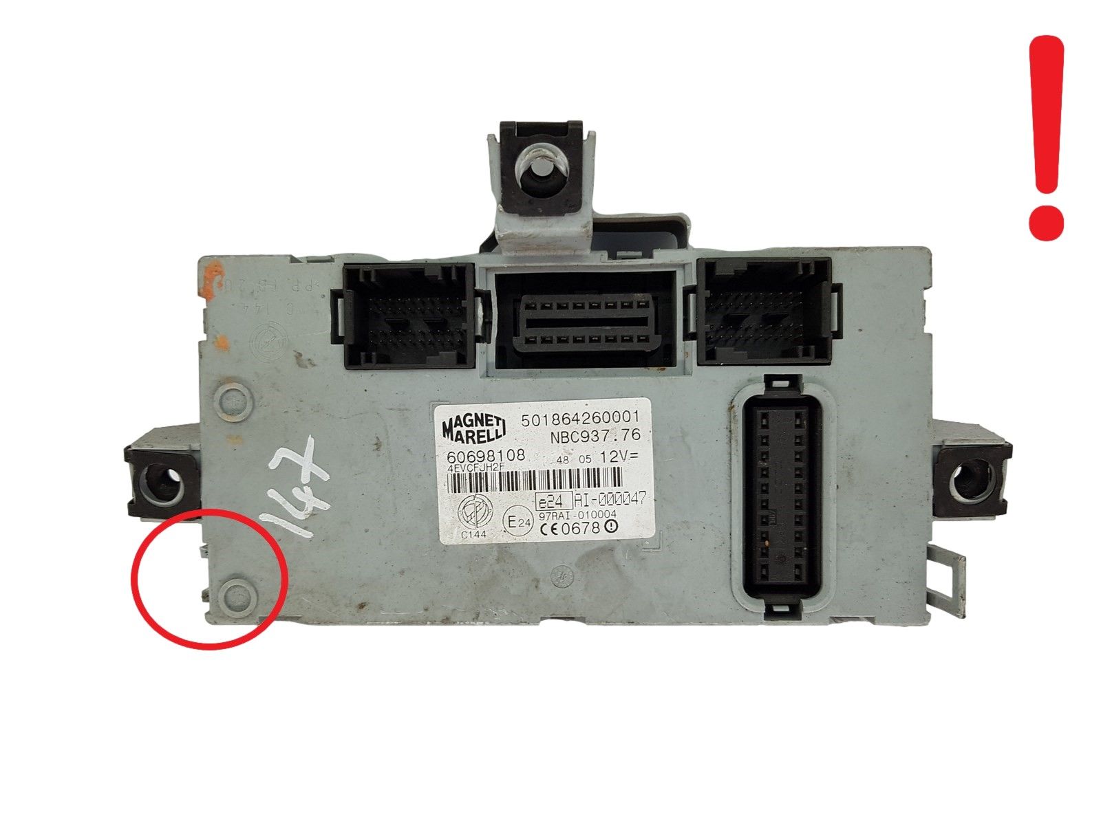 Ohjausyksikön moduuli BSI Alfa 60698108 501864260001 NBC937.76 Magneti Marelli main product photo