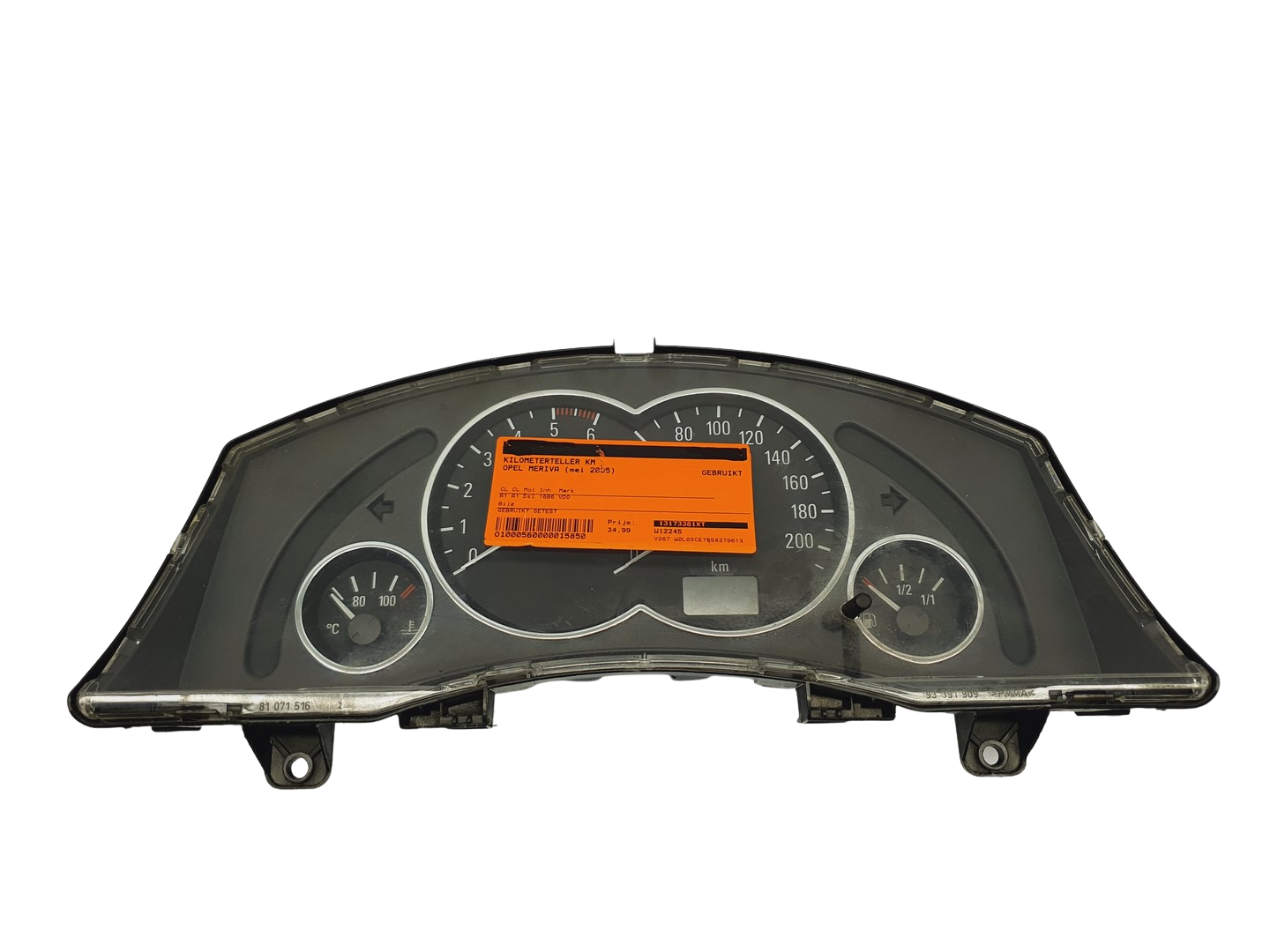 Kierroslukumittari Opel Meriva 13173381XT 110080162026 60970 main product photo