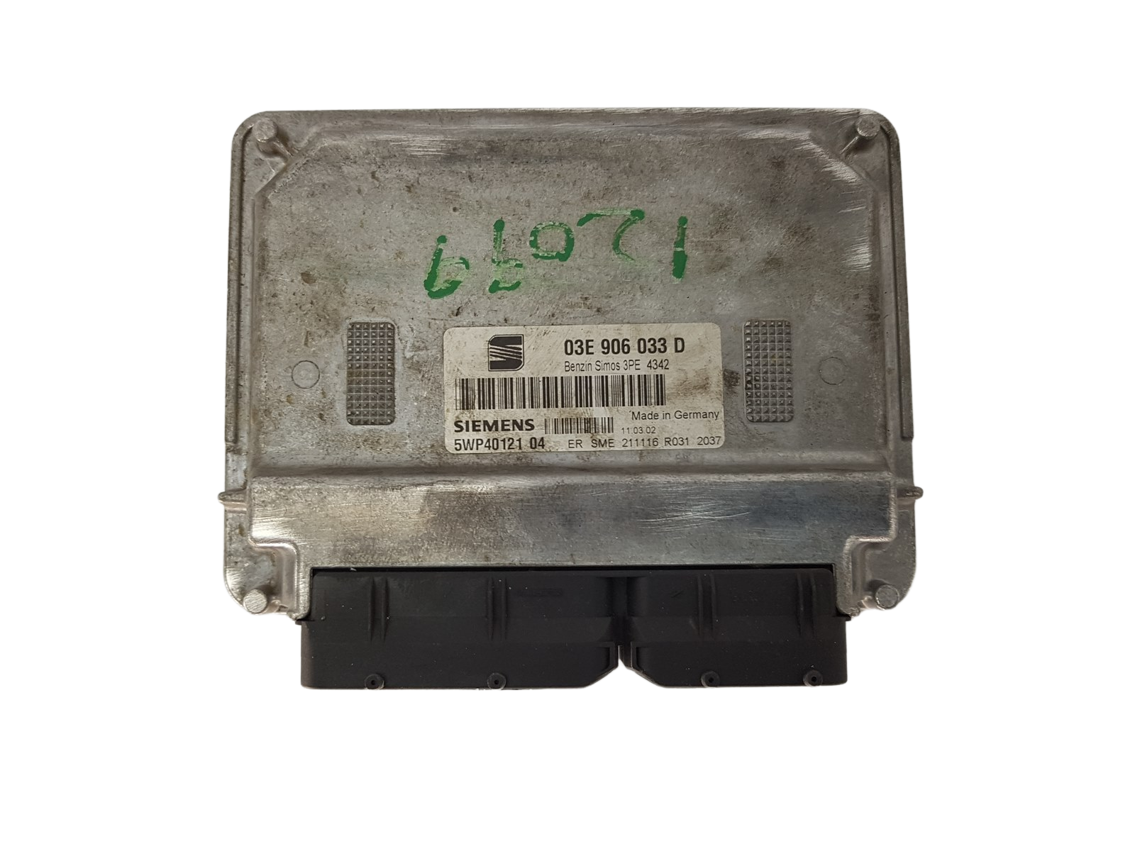 Ohjausyksikkö 03E906033D 5WP40121 04 Seat Siemens 3727 main product photo