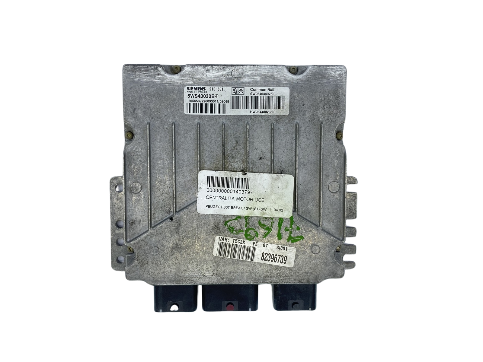 Ohjausyksikkö 5WS40030B-T 9646449280 9644302380 SID801 PSA Siemens 62572 main product photo