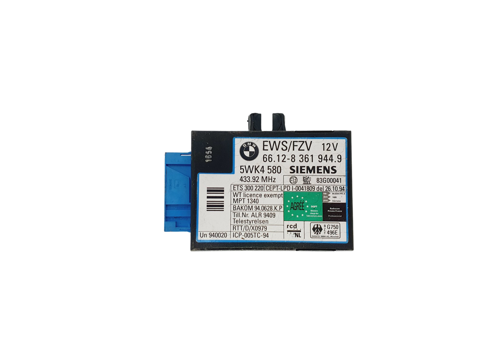 Ohjausyksikön moduuli 66.12-8361944.9 5WK4580 BMW Siemens main product photo