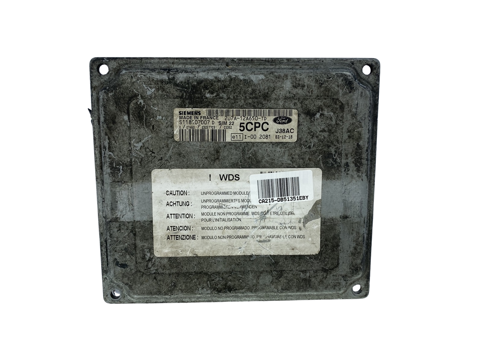 Ohjausyksikkö S118107007D 2U7A-12A650-TD SIM22 Ford Siemens 51351 main product photo