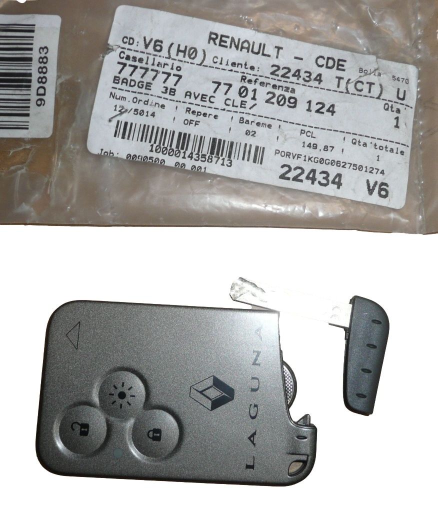 Magneettikortti Uusi Alkuperäinen 7701209124 Renault main product photo