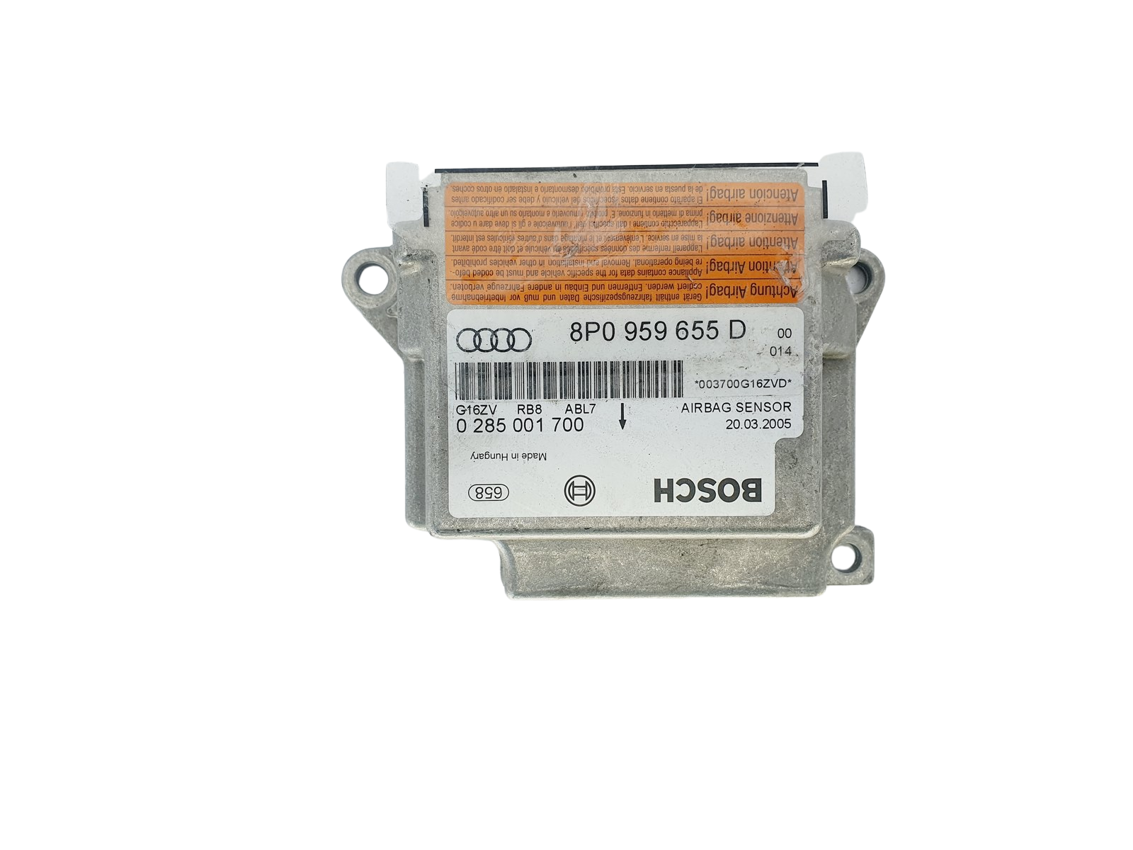 Ohjausyksikön moduuli 8P0959655D 0285001700 Audi Bosch main product photo