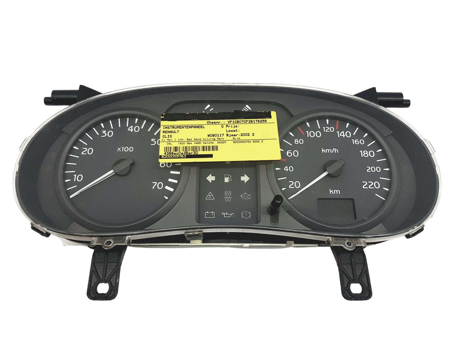 Kierroslukumittari Renault Clio 2 8200059763 49303 main product photo