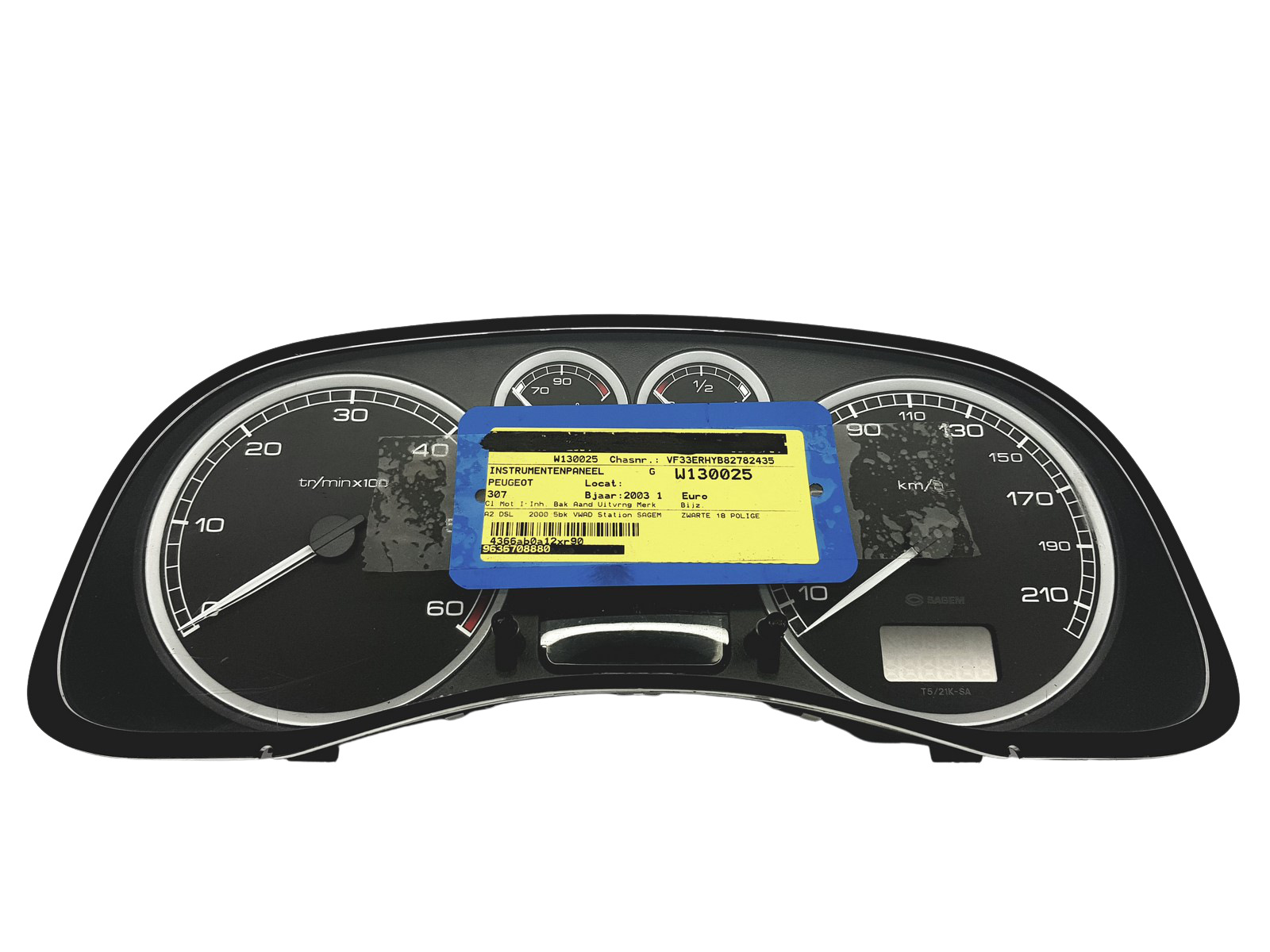 Nopeusmittari Peugeot 307 9636708880 E 05 49354 main product photo