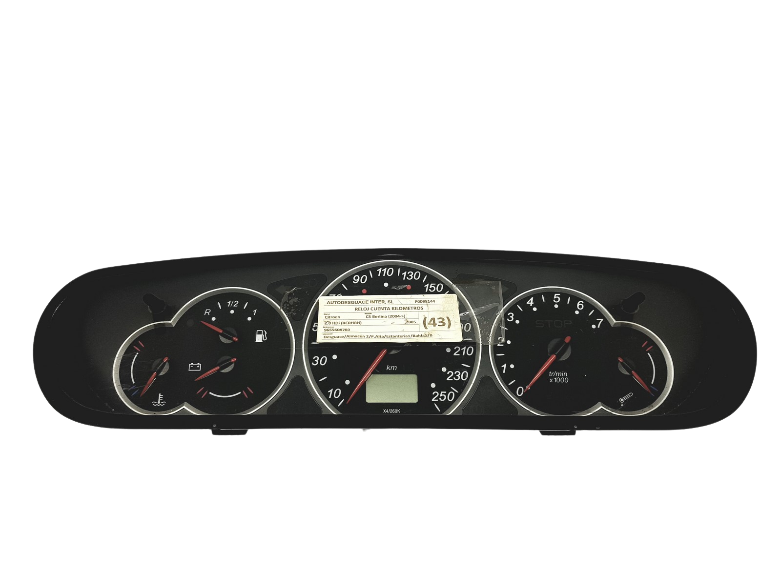 Kierroslukumittari Citroen C5 Lift 9655608780 52836 main product photo