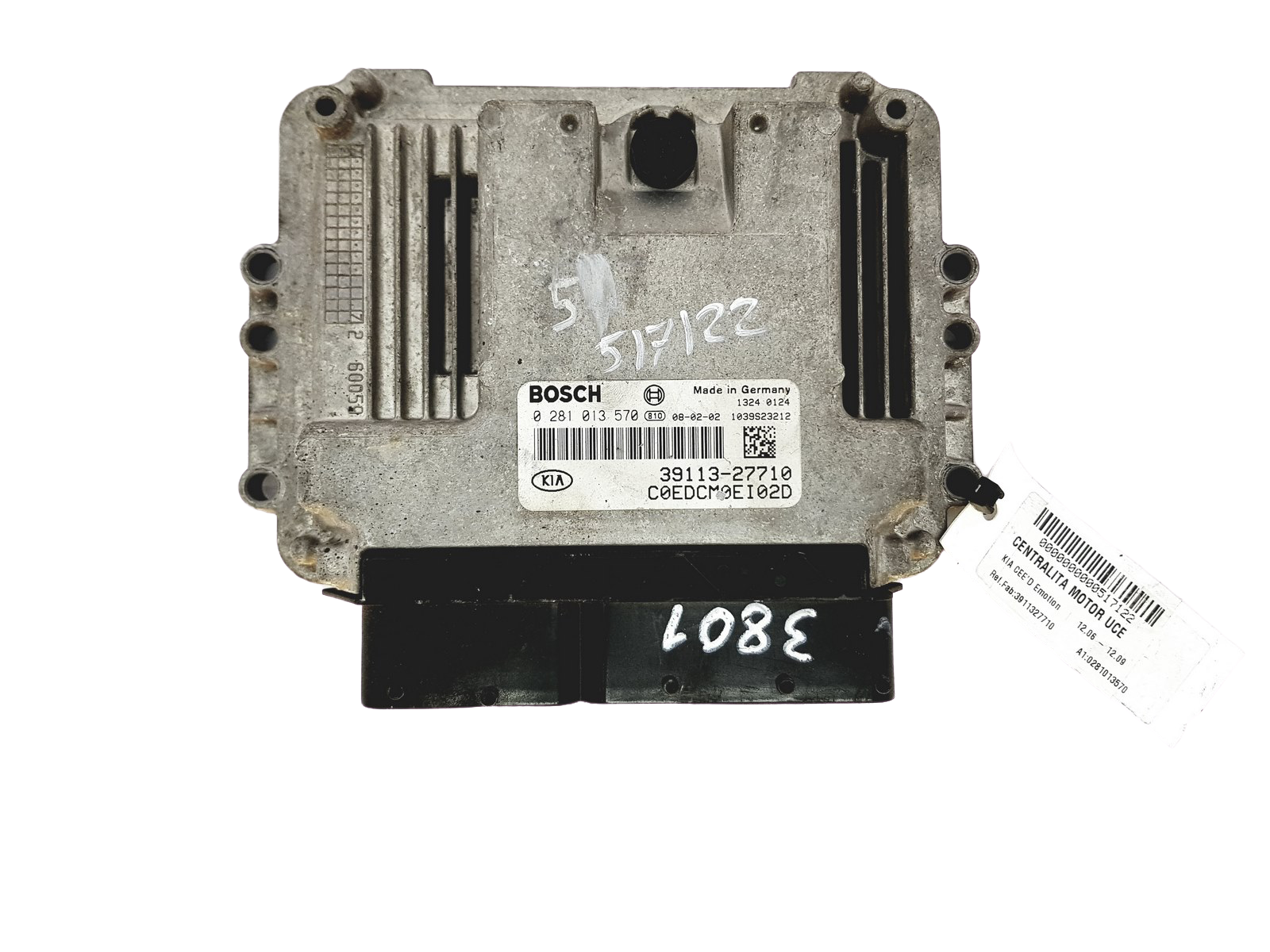 Ohjausyksikkö 0281013570 39113-27710 Kia Bosch main product photo