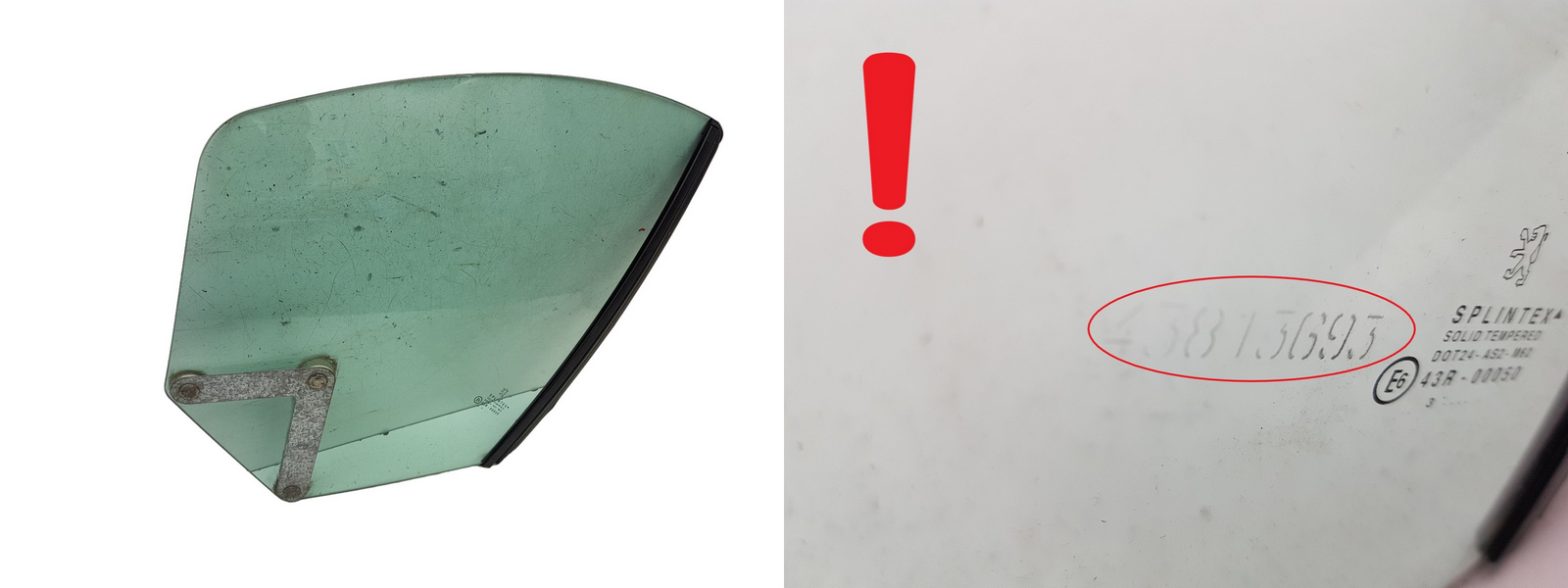 Korikehikon ikkuna Oikea Taka 9204J0 Peugeot 206 CC AS2 main product photo