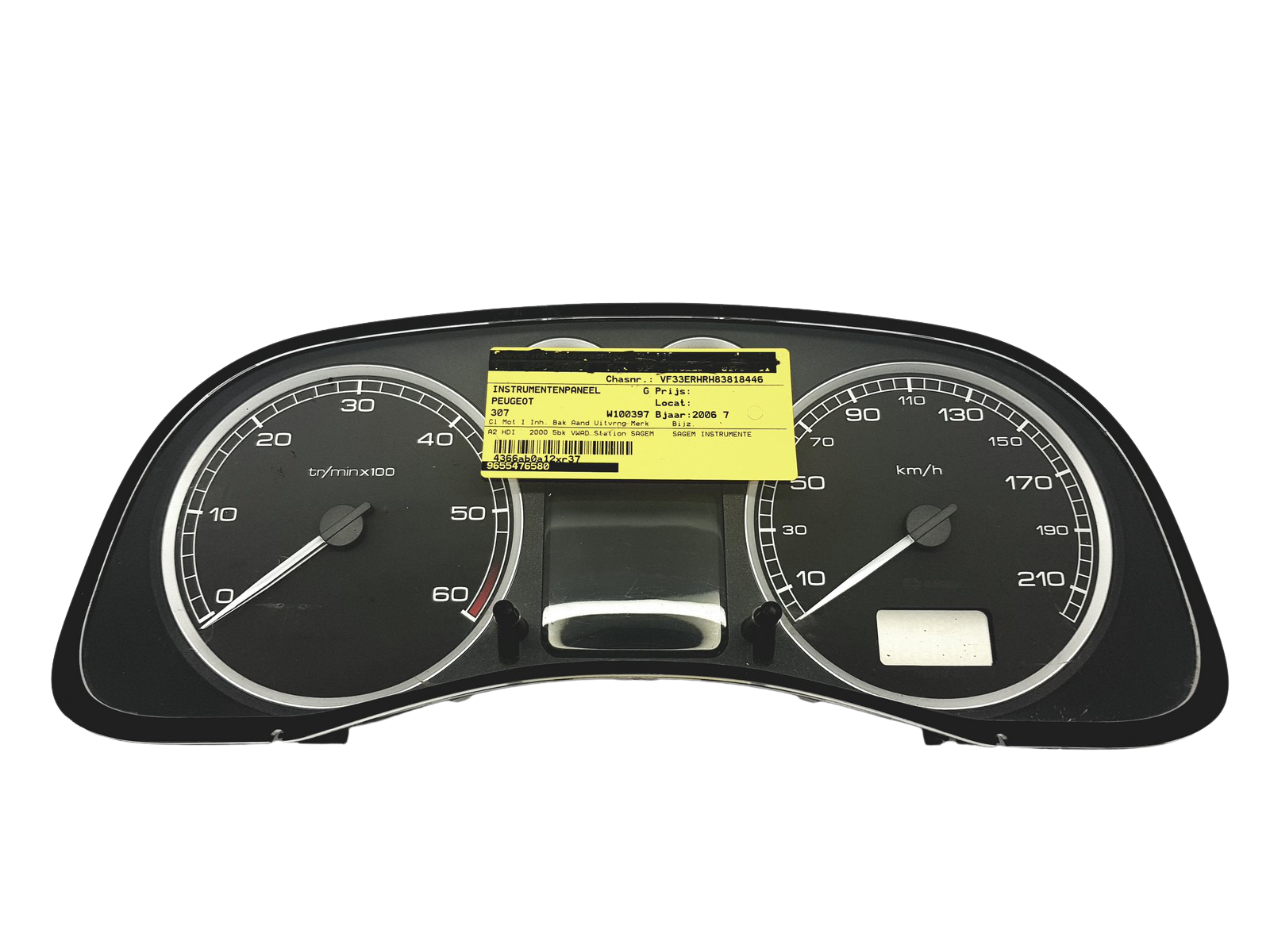 Kierroslukumittari Peugeot 307 9655476580 G00 49017 main product photo