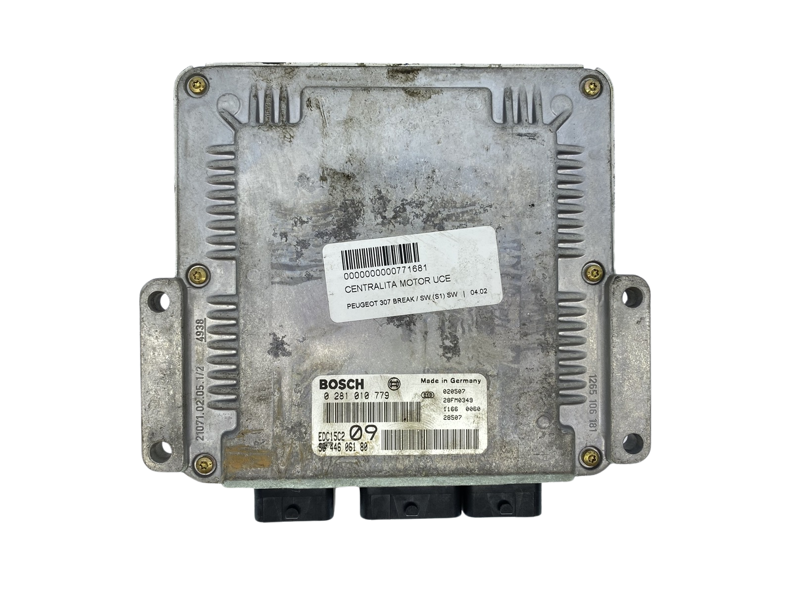Ohjausyksikkö 9644606180 0281010779 EDC15C2 PSA Bosch 63911 main product photo