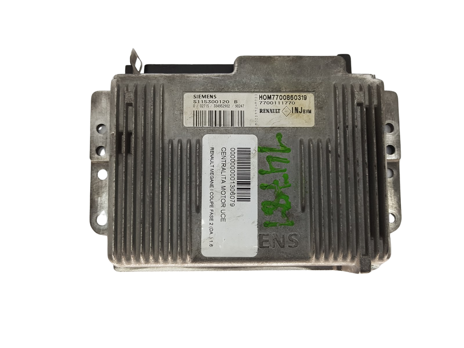 Ohjausyksikkö S115300120B 7700860319 7700111770 Renault Siemens 3375 main product photo