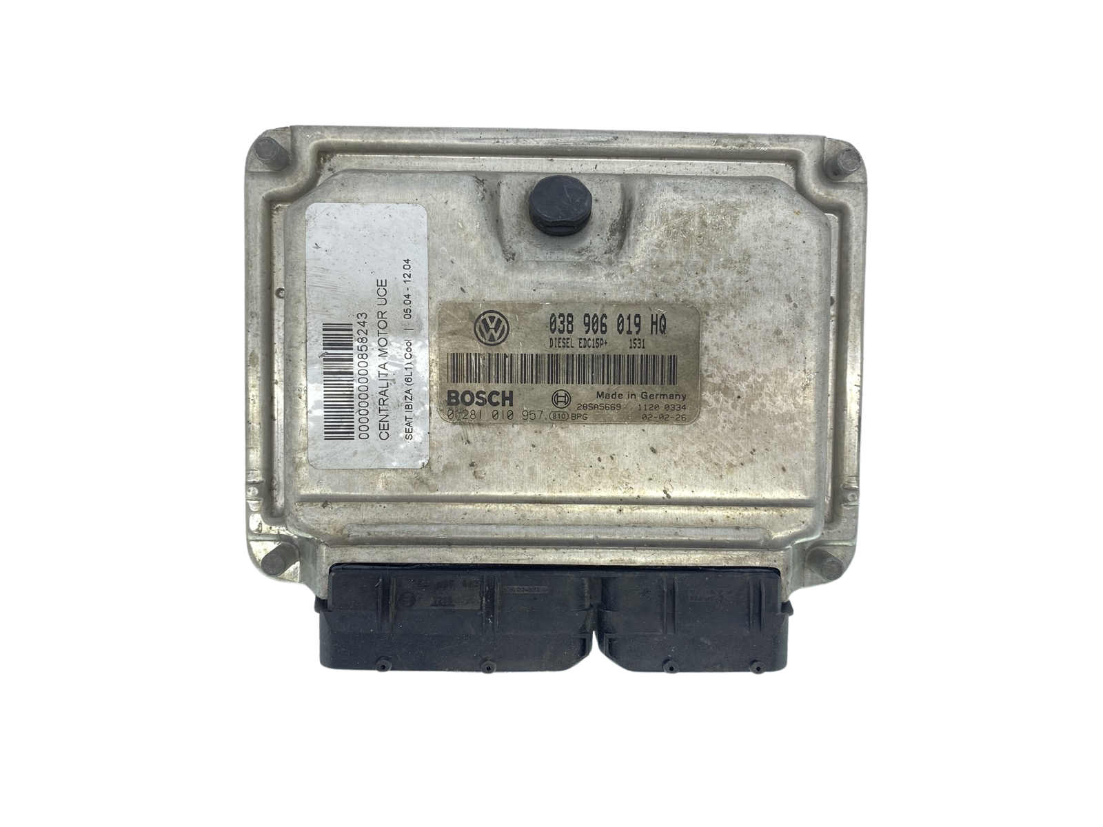 Ohjausyksikkö 038906019HQ 0281010957 VW Seat Bosch 63201 main product photo