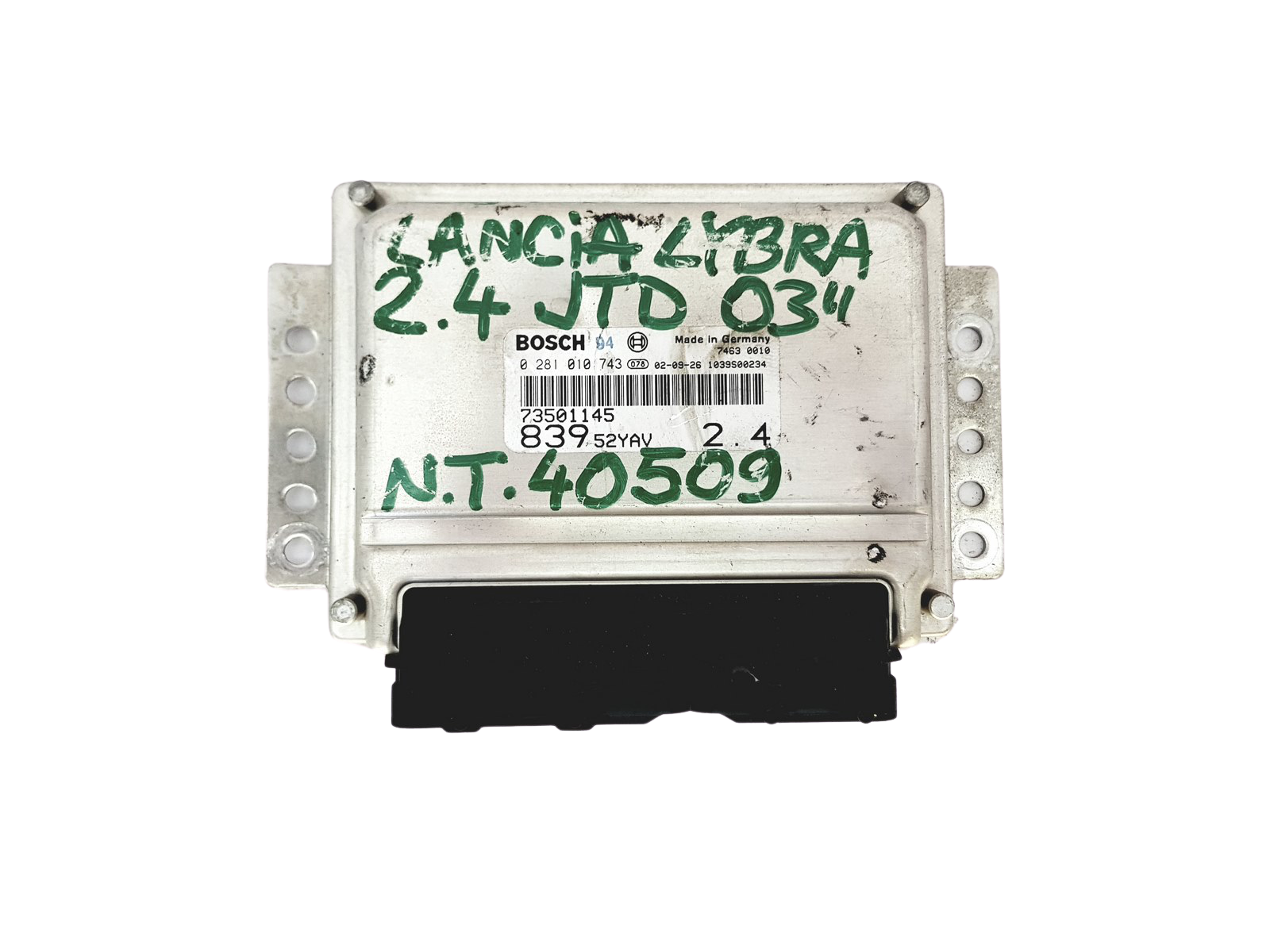Ohjausyksikkö 73501145 0281010743 Lancia Bosch main product photo