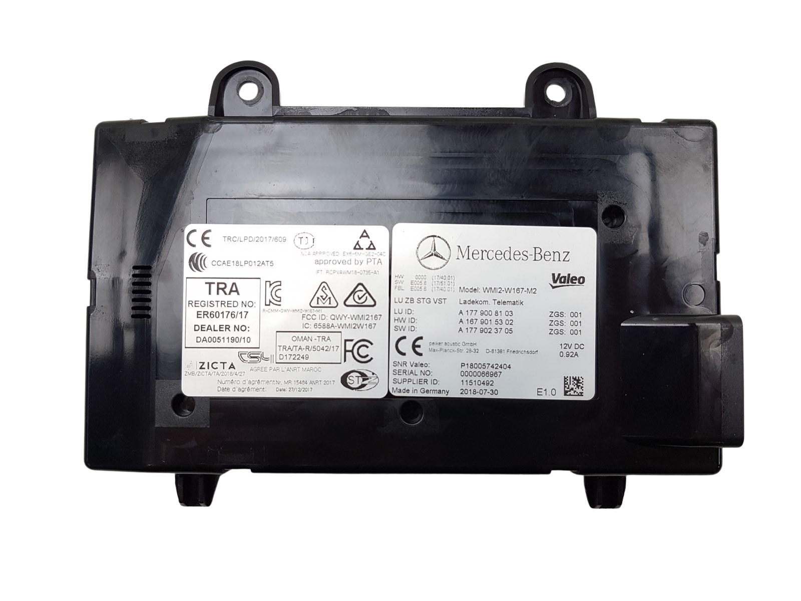 Ohjausyksikkö Telematik Mercedes-Benz W177 A1779008103 main product photo
