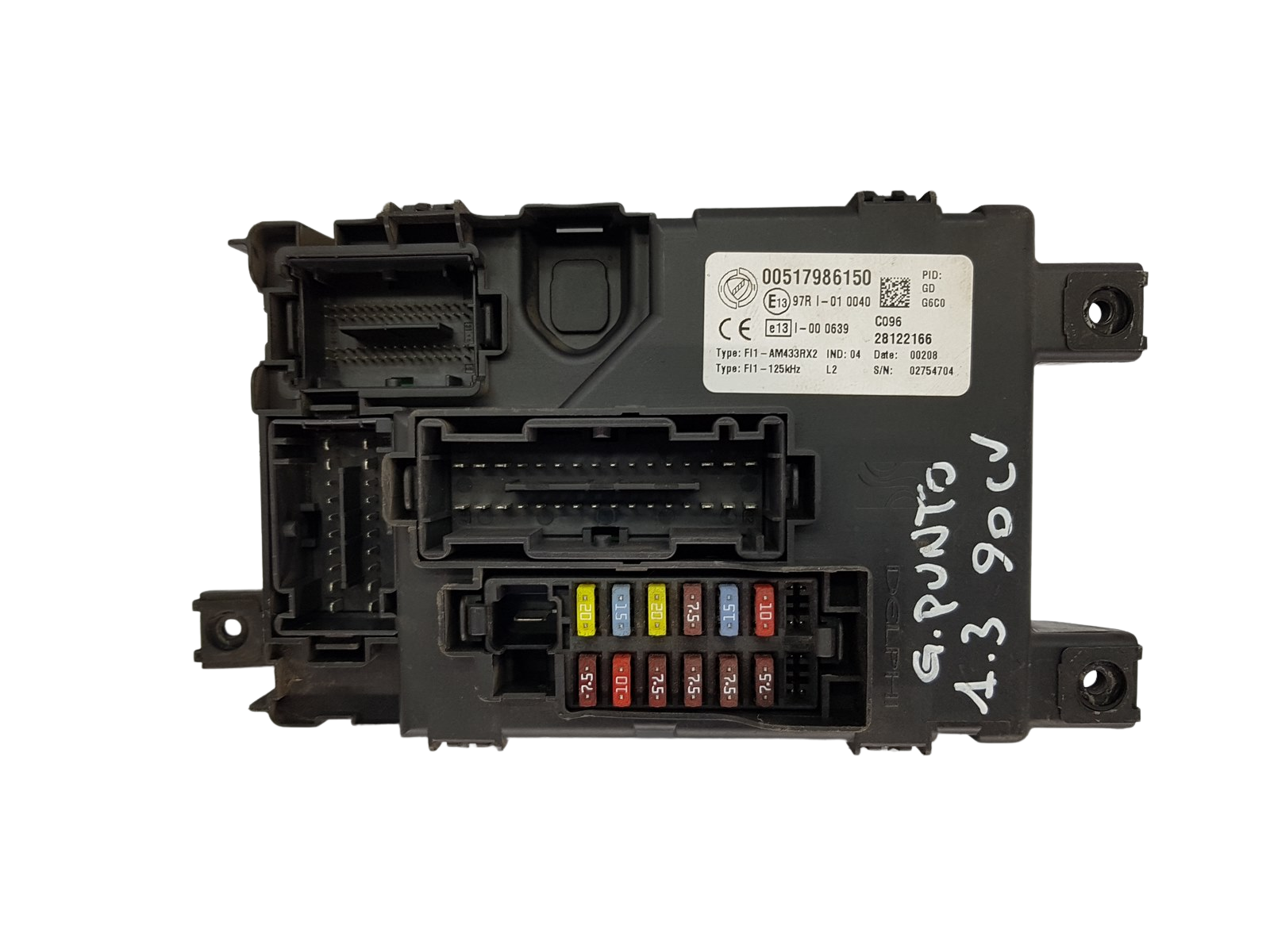 Sulaketaulu Fiat 00517986150 28122166 97RI-010040 Delphi 19829 main product photo