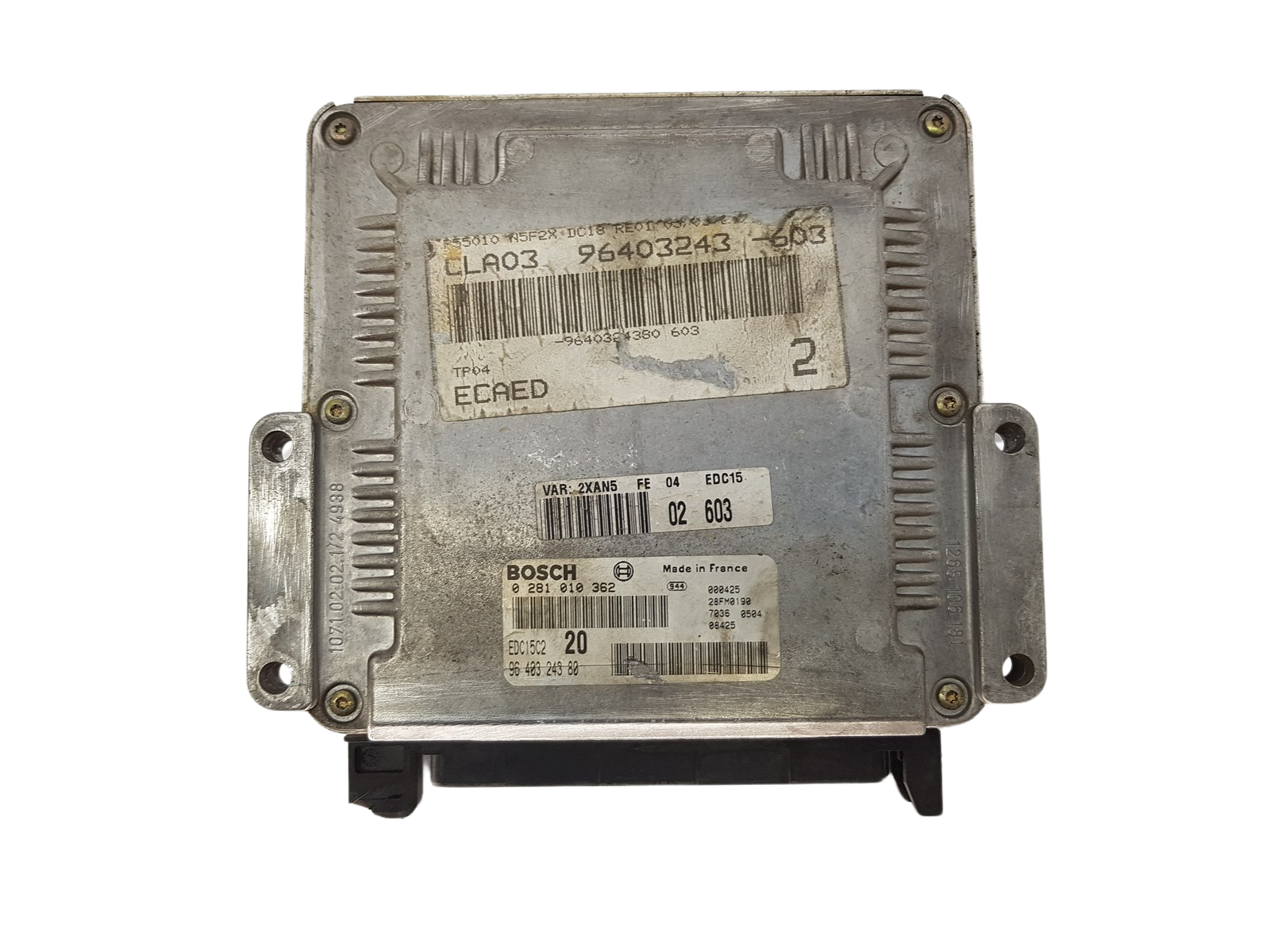 Ohjausyksikkö 0281010362 9640324380 28FM0190 PSA Bosch 3583 main product photo