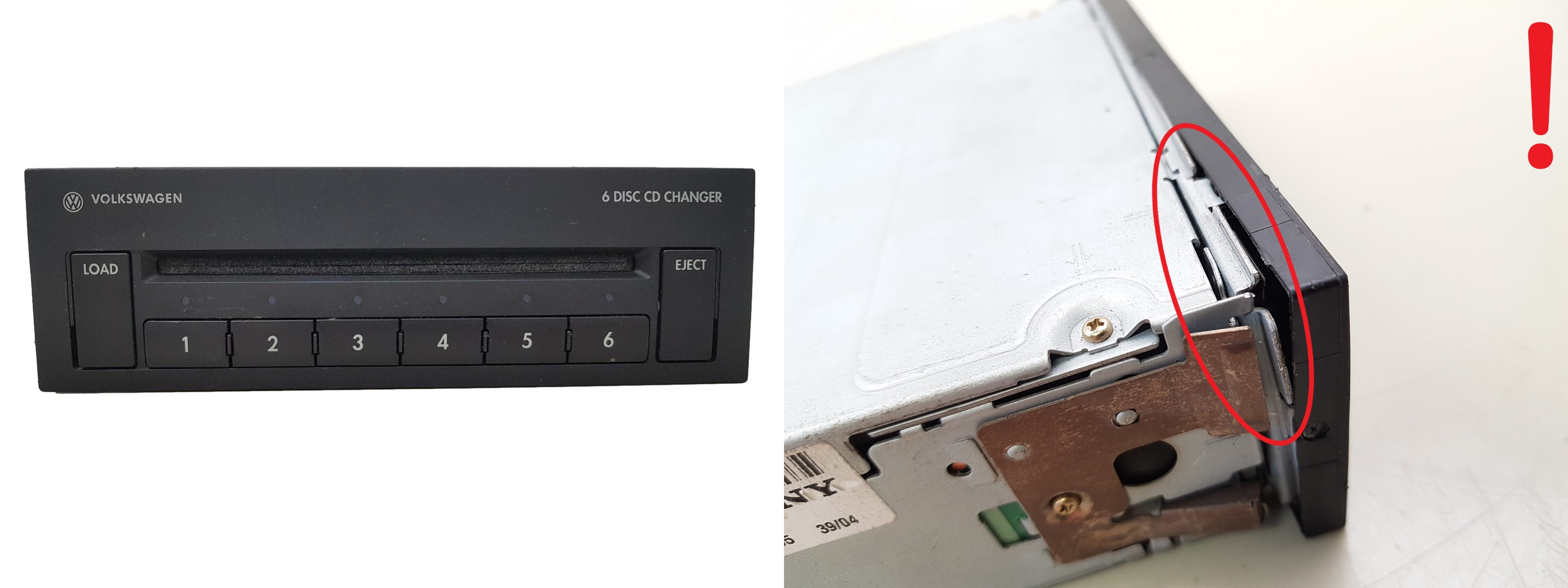 CD-vaihtaja Volkswagen 6X0035110 1DINCDC Sony main product photo