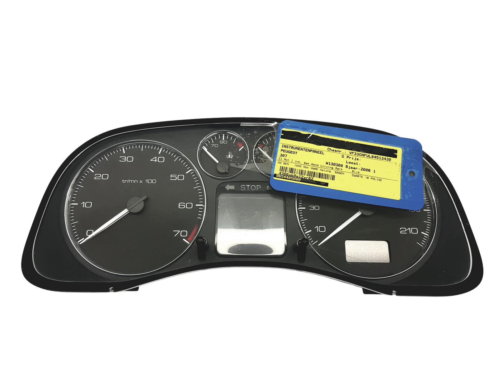 Kierroslukumittari Peugeot 307 9654485080 A01 48989 main product photo