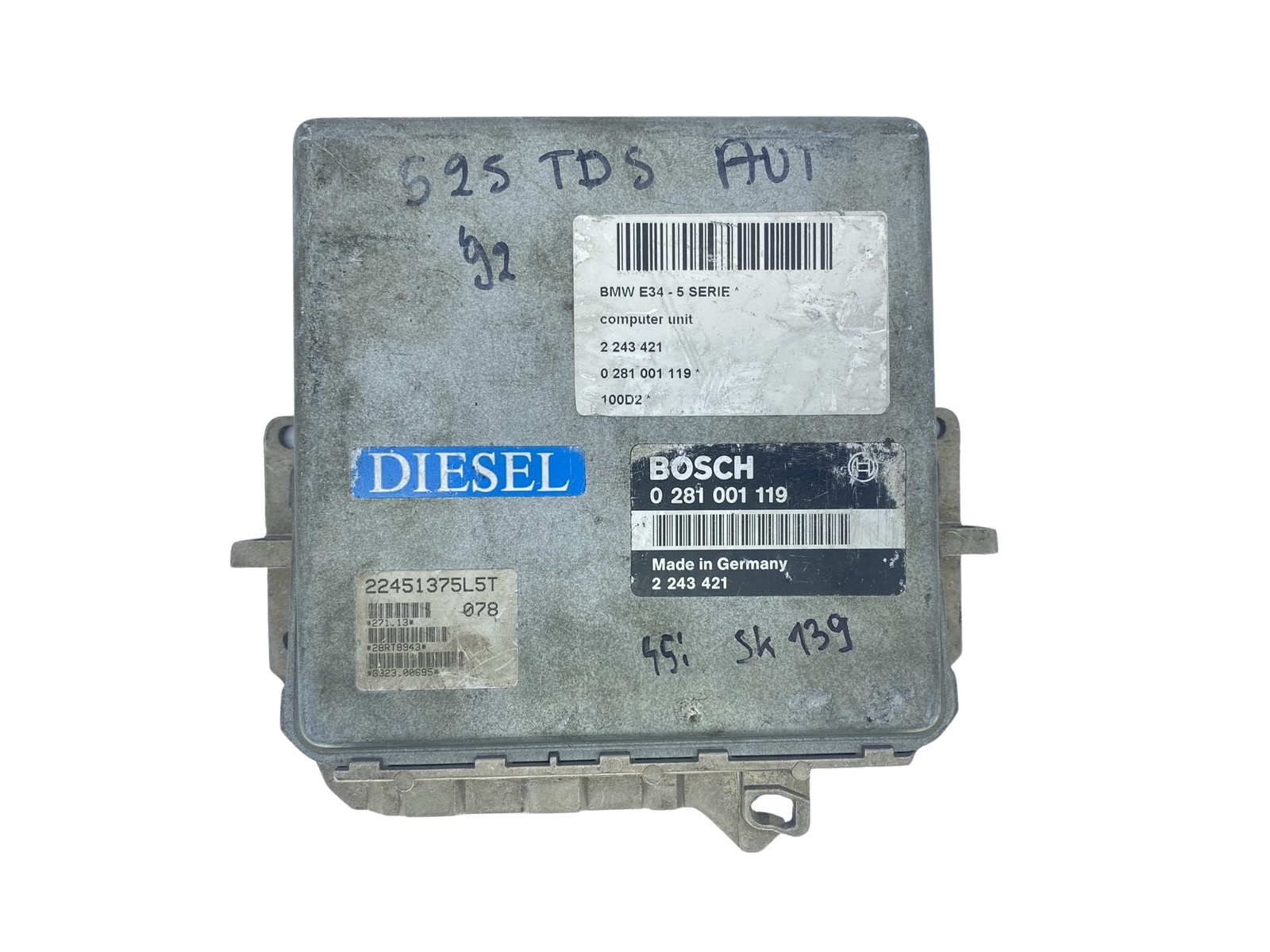 Ohjausyksikkö BMW 2243421 0281001119 22451375L5T Bosch main product photo