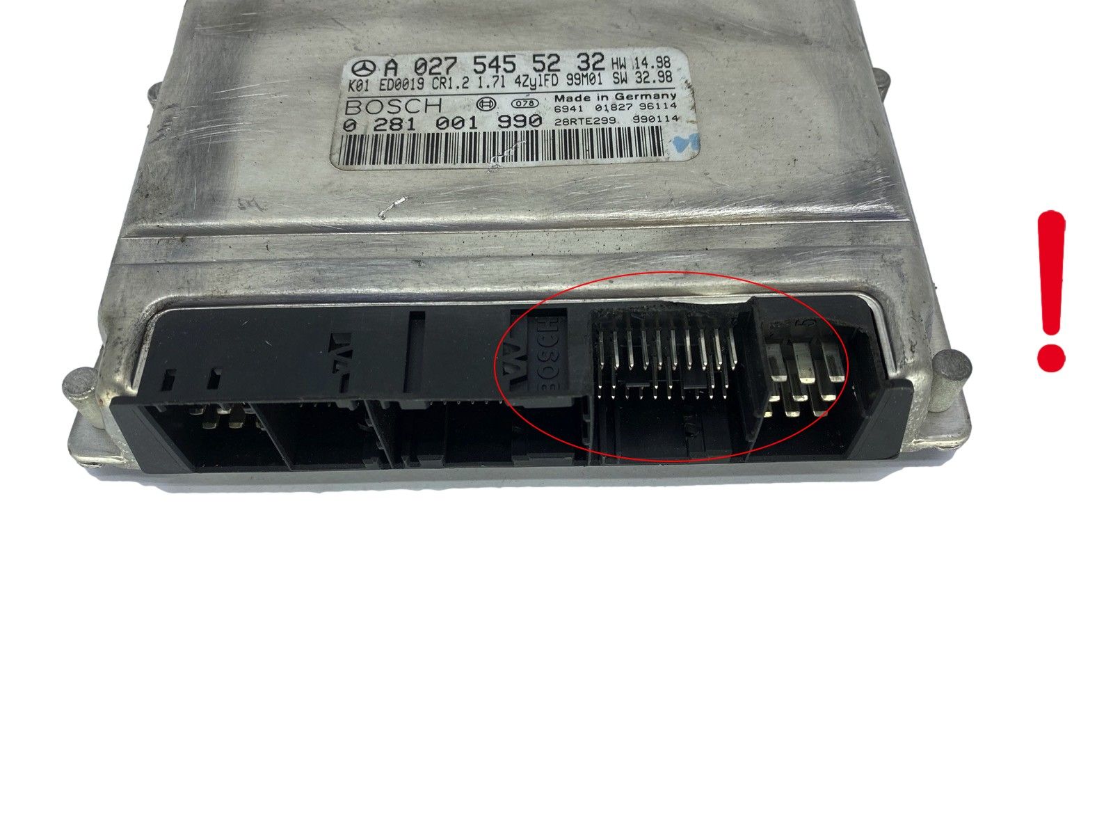 Ohjausyksikkö A0275455232 0281001990 Mercedes Bosch 49801 main product photo