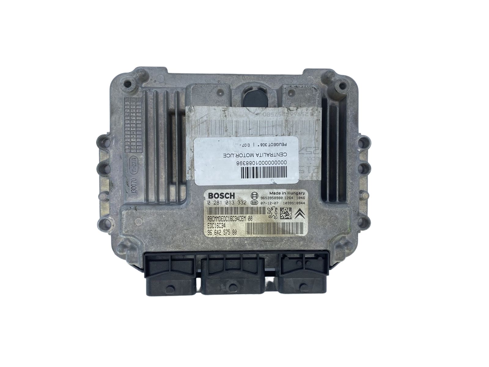 Ohjausyksikkö 0281013332 9664257580 9653958980 EDC16C34 PSA Bosch 60438 main product photo