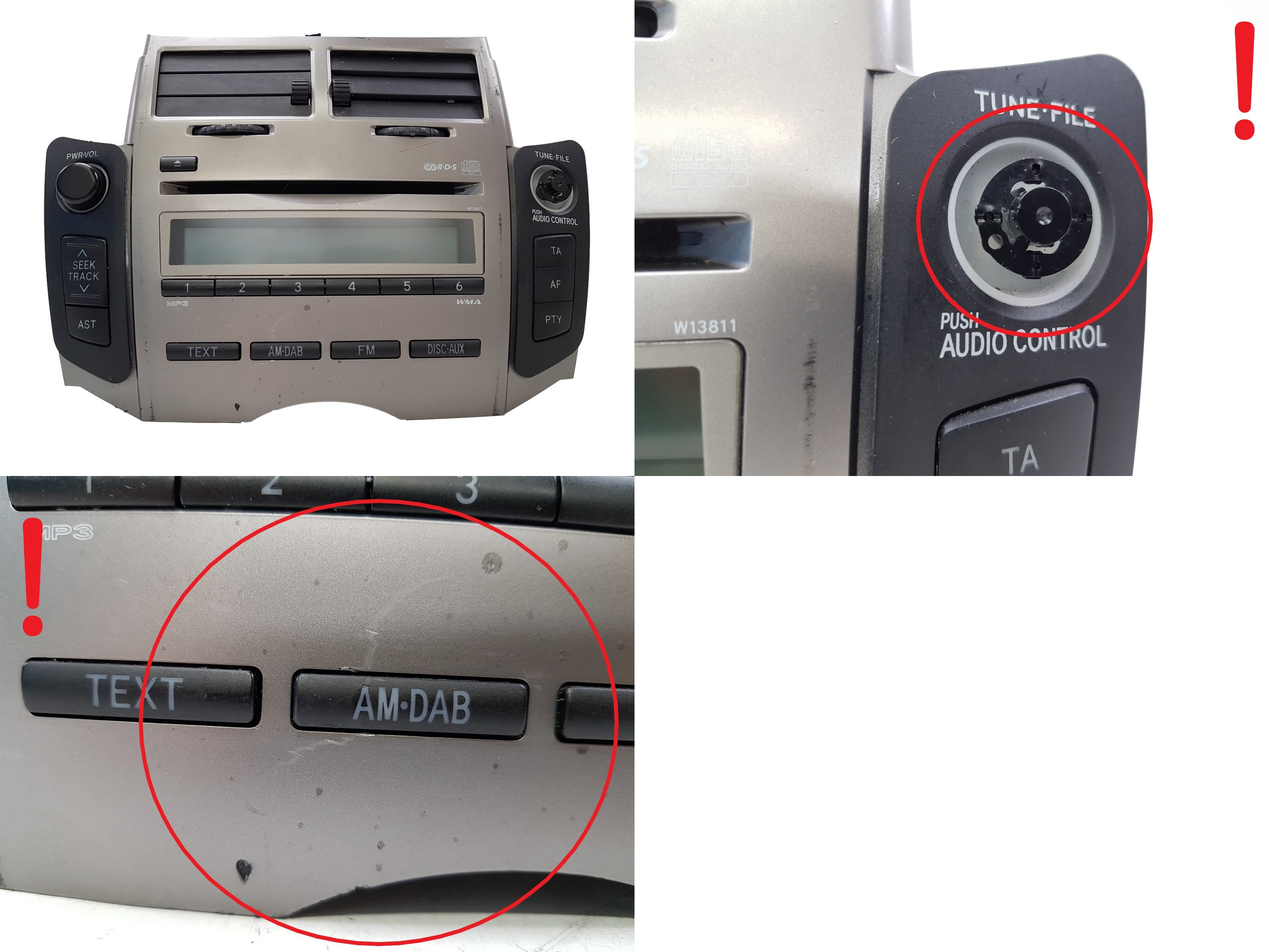 Radio Cd Mp3 Soitin Toyota Yaris 86120-0D490 W13811 Fujitsu 1362 main product photo