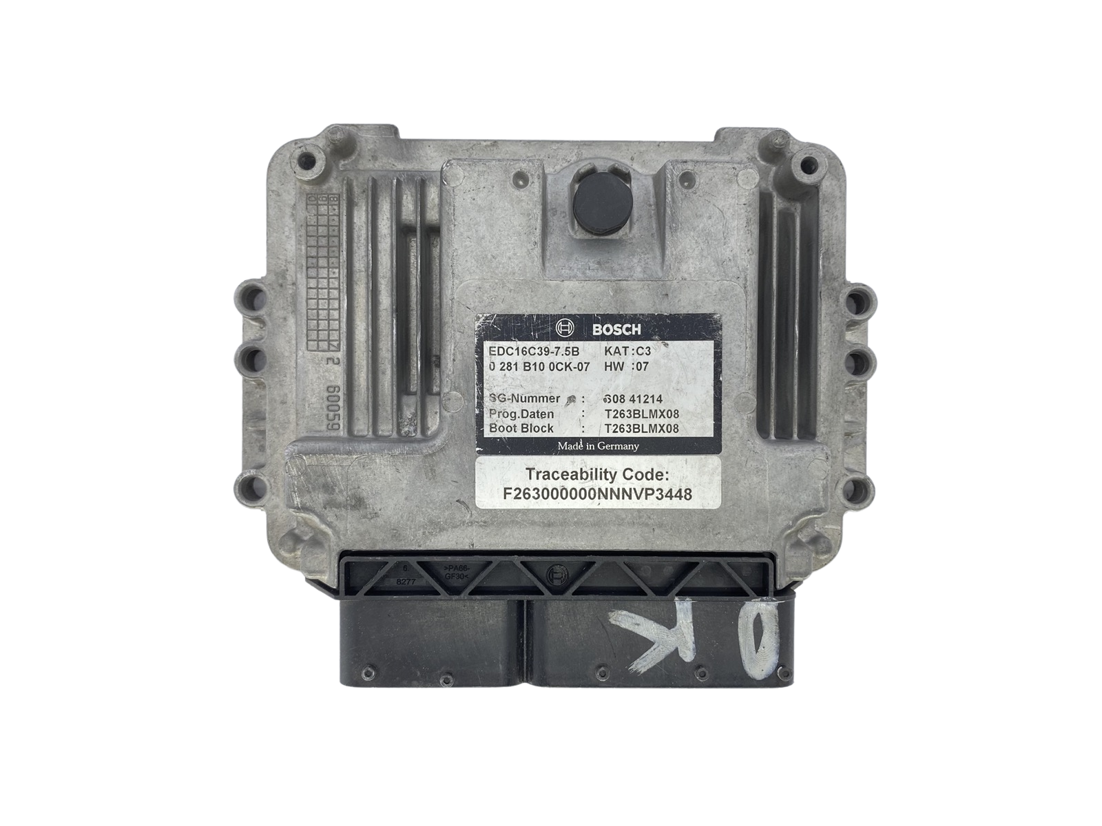 Ohjausyksikkö 0281B100CK-07 EDC16C39-7.5B Fiat Bosch 54153 main product photo