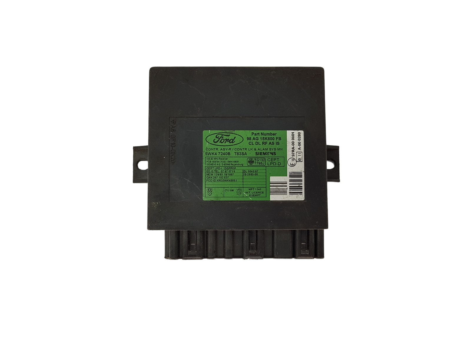 Ohjausyksikkö 98AG15K600FB 5WK47240B T83SA Ford Siemens main product photo