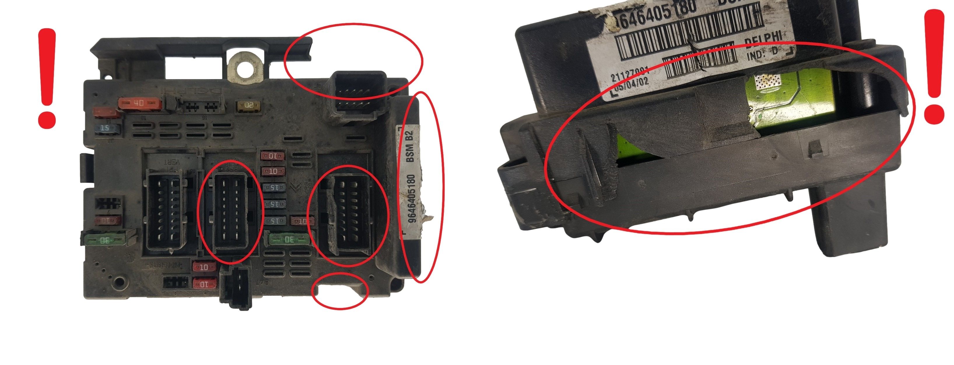 Ohjausyksikkö BSM B2 9646405180 PSA Delphi 1885 main product photo