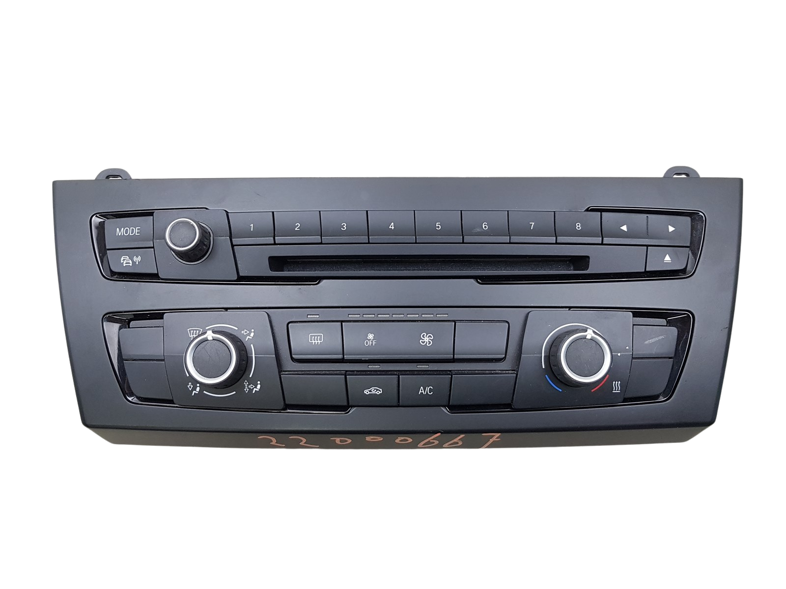 Lämmityksen Säätöyksikkö AC Radio BMW 1 3 6131 9323550 main product photo