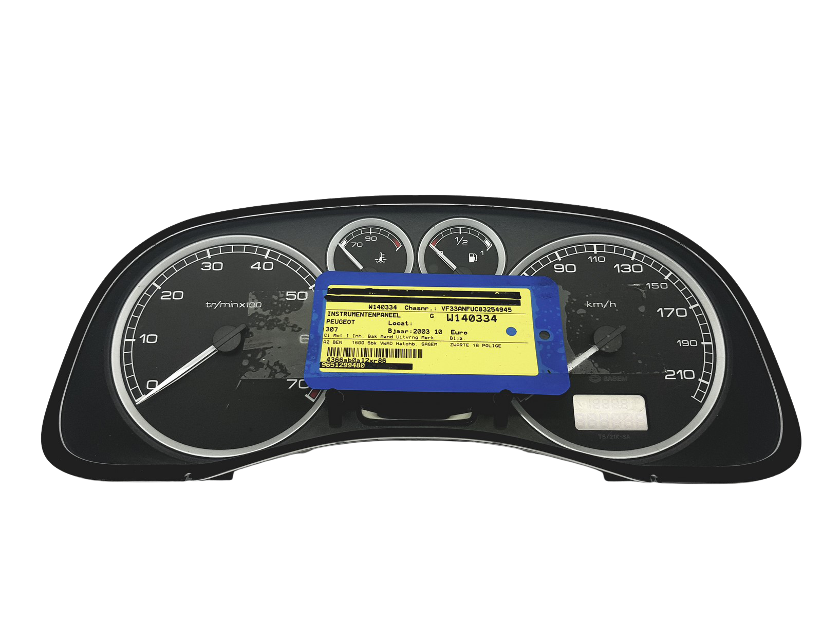 Nopeusmittari Peugeot 307 9651299480 C 00 48998 main product photo