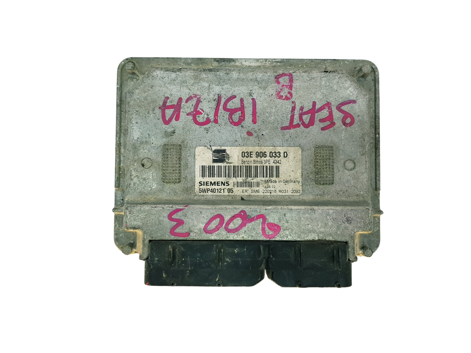 Ohjausyksikkö 03E906033D 5WP40121 05 Seat Siemens 32951 main product photo